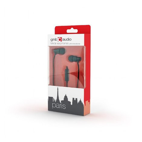 Gembird | Metal earphones with microphone ""Paris"" | Built-in microphone | 3.5 mm | Black - 4